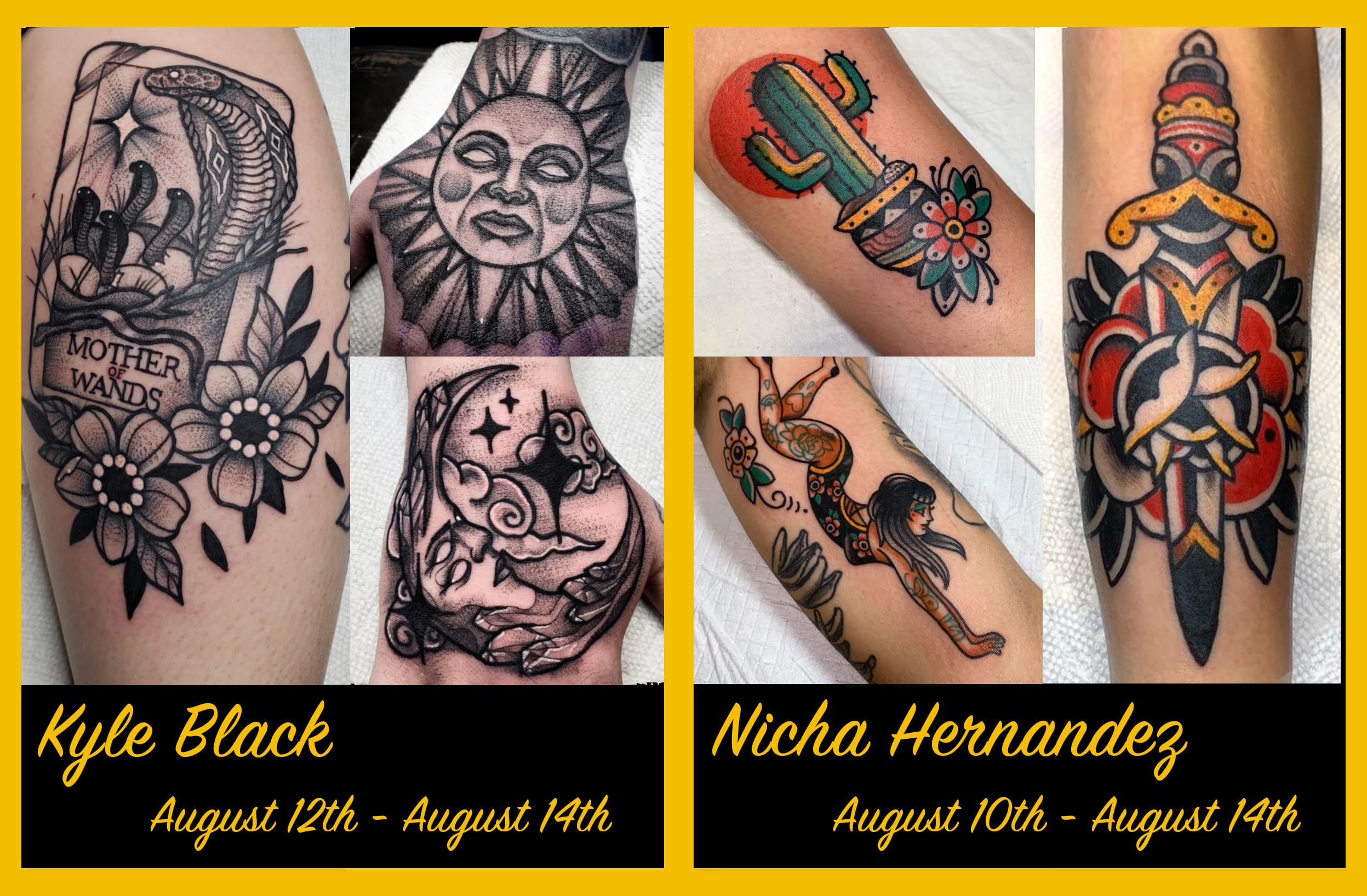 Two amazing guest artists coming in August!