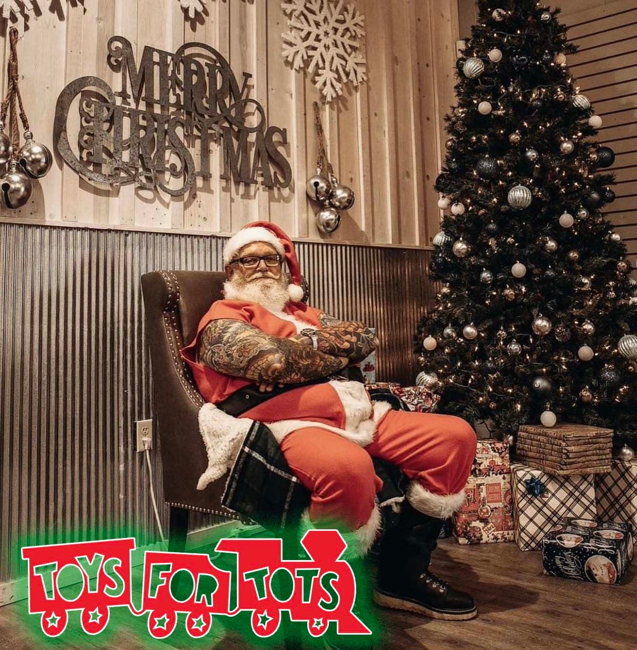 Toys for Tots & Tattooed Santa!